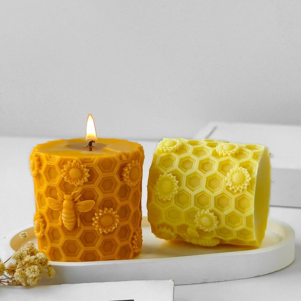 Honeybee Honeycomb & Animal Candle & Resin Casting Molds - 3D Silicone Molds for - Picture 3 of 6